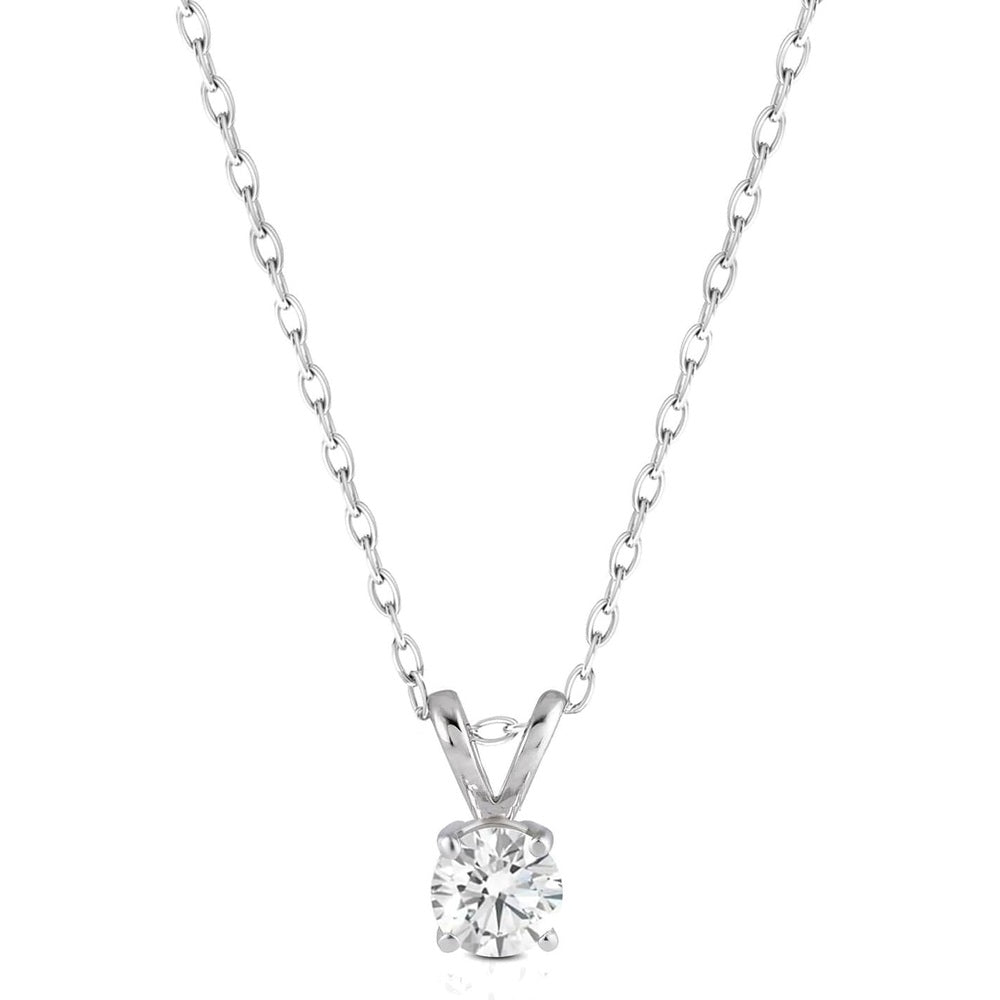 Lab Grown Diamond Solitaire Pendant in 14K Gold - Future Jewelry