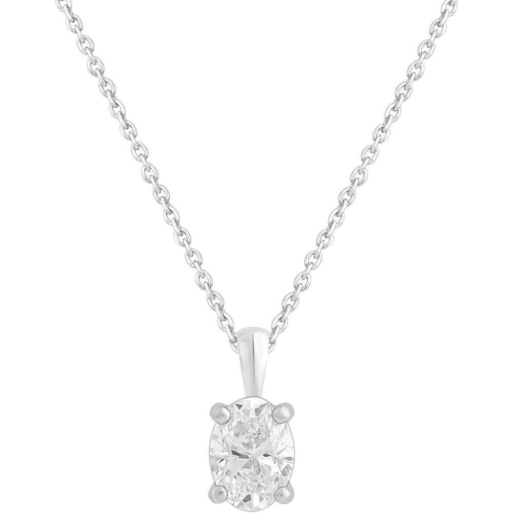 Lab Grown Diamond Solitaire Pendant in 14K Gold Options - Future Jewelry