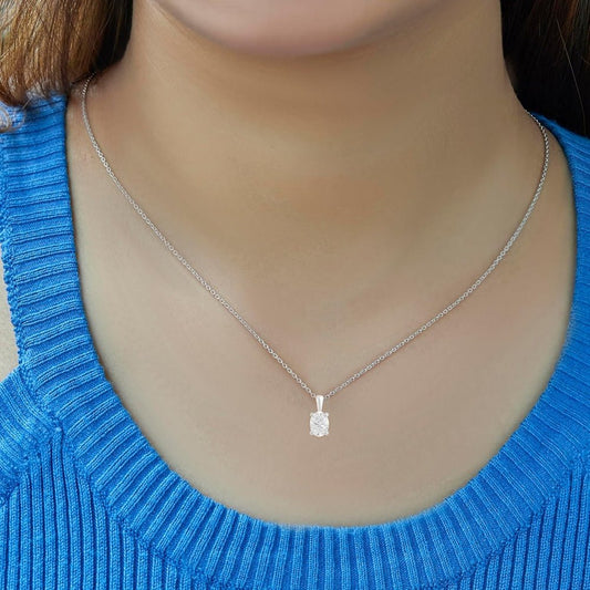 Lab Grown Diamond Solitaire Pendant in 14K Gold Options - Future Jewelry