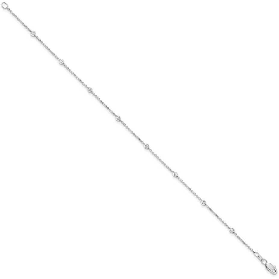 Lab Grown Diamond Station Bracelet in 14K White Gold - Future Jewelry