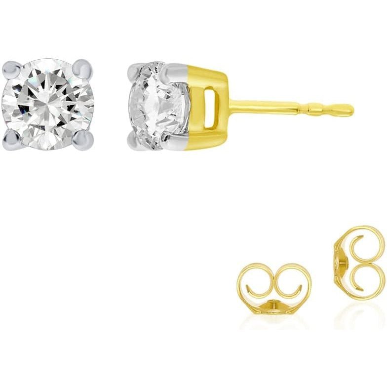 Lab Grown Diamond Stud Earrings for Men and Women | 14K Real Gold Diamond Earrings - Future Jewelry