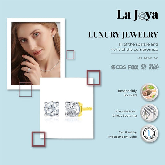 Lab Grown Diamond Stud Earrings for Men and Women | 14K Real Gold Diamond Earrings - Future Jewelry