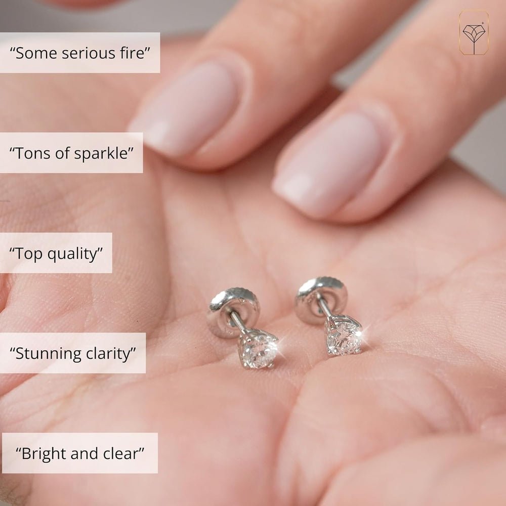 Lab Grown Diamond Stud Earrings IGI Certified 14K Gold - Future Jewelry