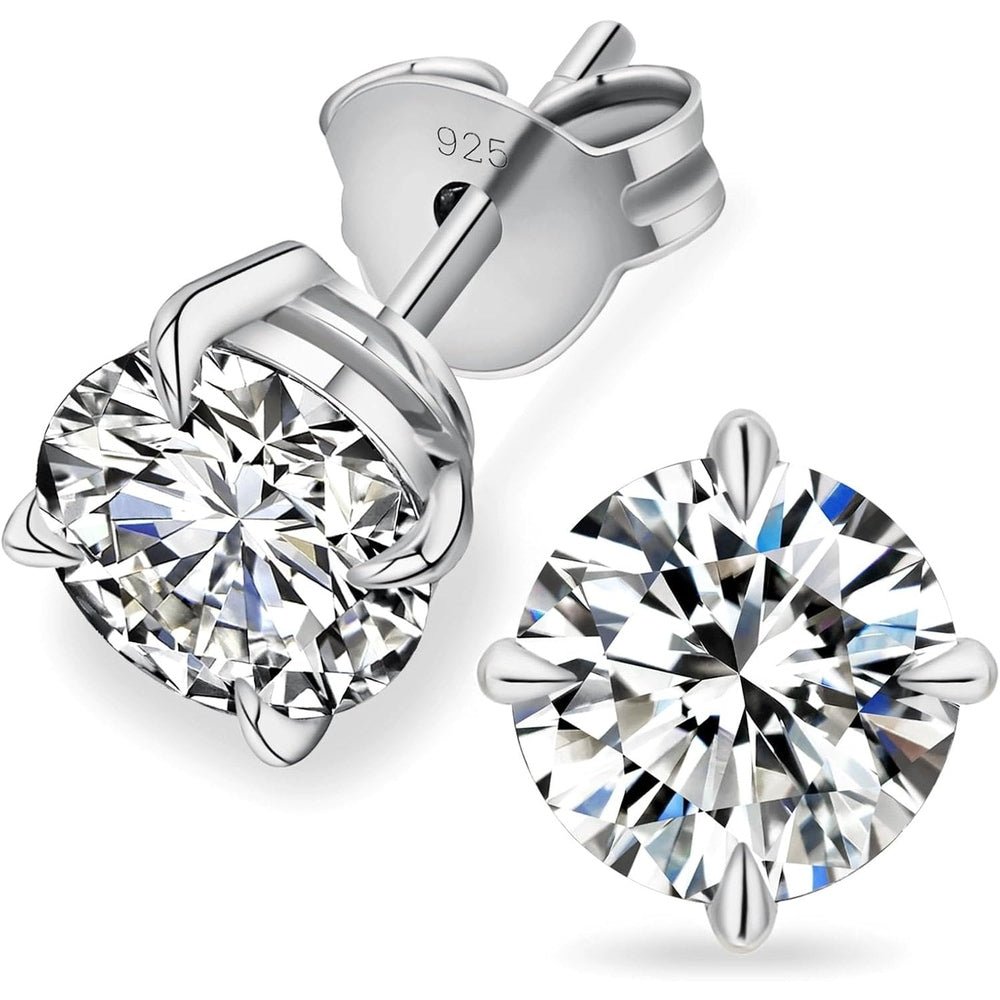 Lab Grown Diamond Stud Earrings in 14k White Gold - Future Jewelry