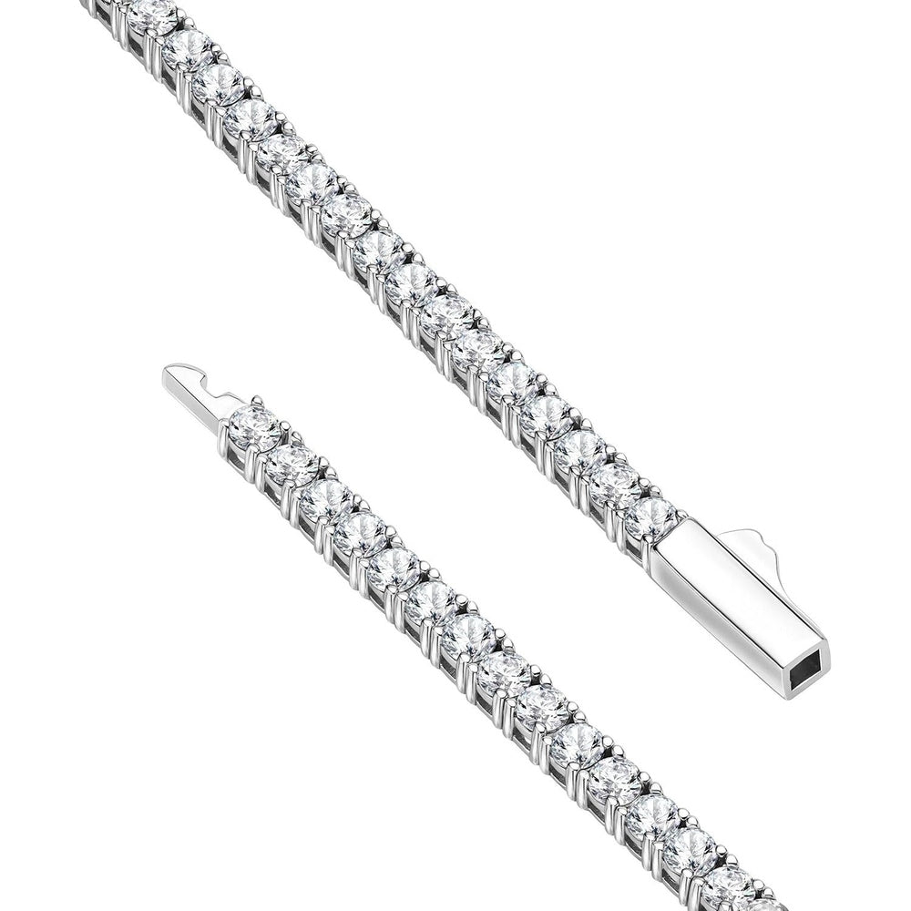 Lab Grown Diamond Tennis Bracelet For Women and Men in 18K White Gold/Yellow Gold Over Sterling Silver, 2mm - 4mm Width, Comes With Gift Box - Future Jewelry