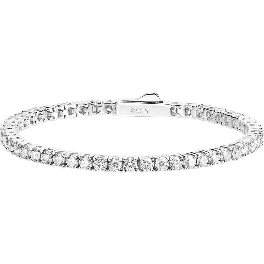 Lab Grown Diamond Tennis Bracelet For Women and Men in 18K White Gold/Yellow Gold Over Sterling Silver, 2mm - 4mm Width, Comes With Gift Box - Future Jewelry