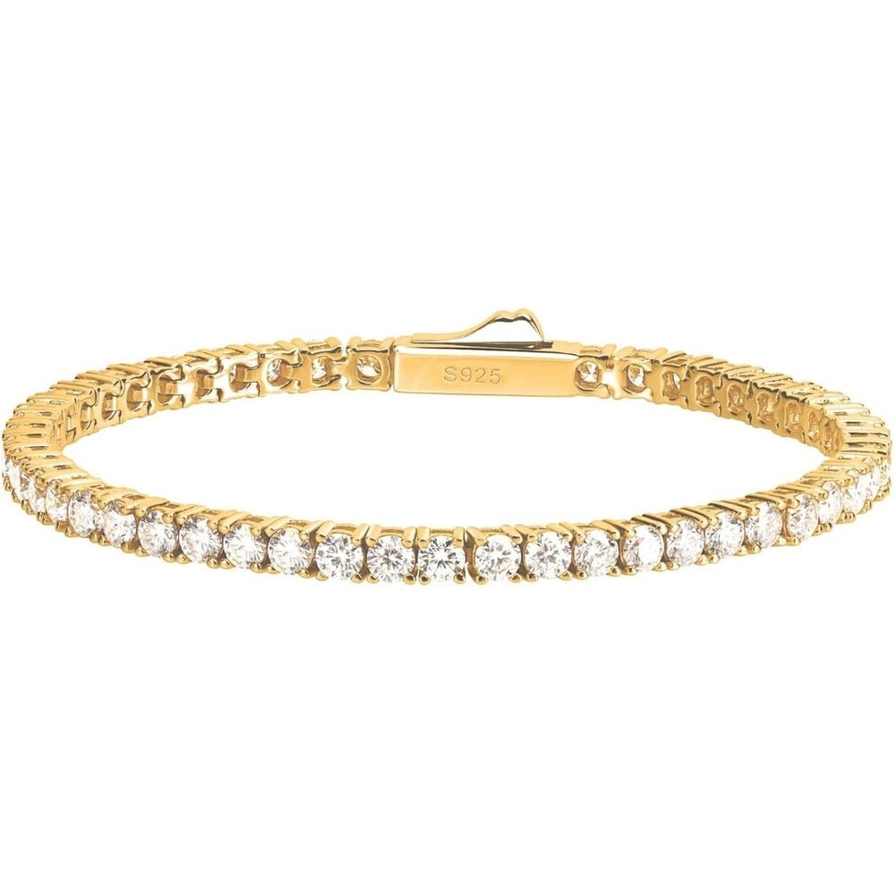 Lab Grown Diamond Tennis Bracelet For Women and Men in 18K White Gold/Yellow Gold Over Sterling Silver, 2mm - 4mm Width, Comes With Gift Box - Future Jewelry