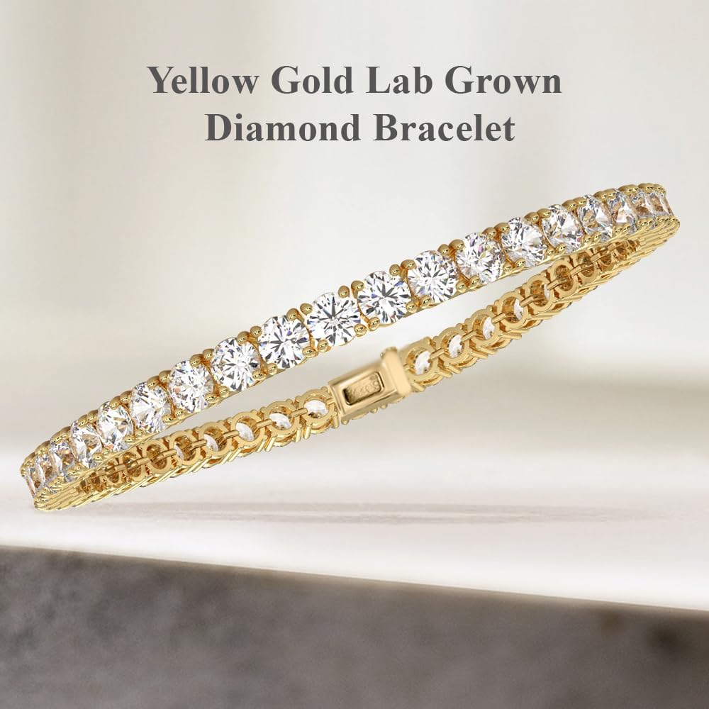 Lab Grown Diamond Tennis Bracelet in 14K Gold (1–10 Carat) - Future Jewelry