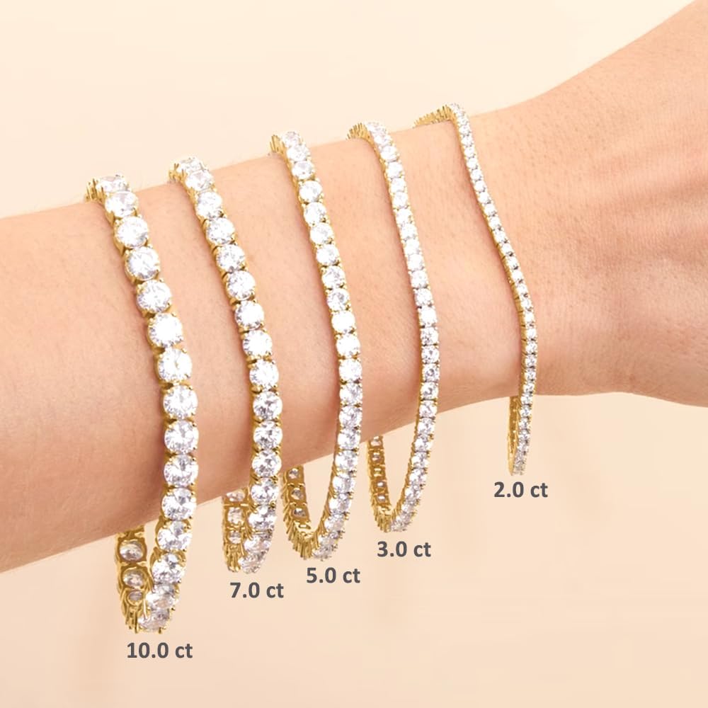 Lab Grown Diamond Tennis Bracelet in 14K Gold (1–10 Carat) - Future Jewelry
