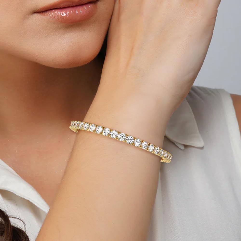 Lab Grown Diamond Tennis Bracelet in 14K Gold (1–10 Carat) - Future Jewelry