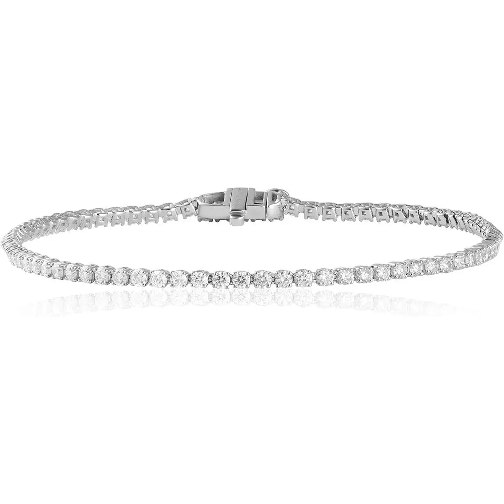 Everyday Essentials Set, lab grown diamond tennis bracelet in 14K gold, Future Jewelry