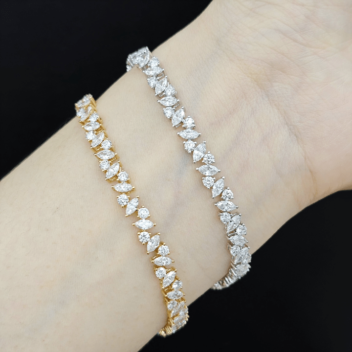 Lab Grown Diamond Tennis Bracelet in 18K Gold - Future Jewelry