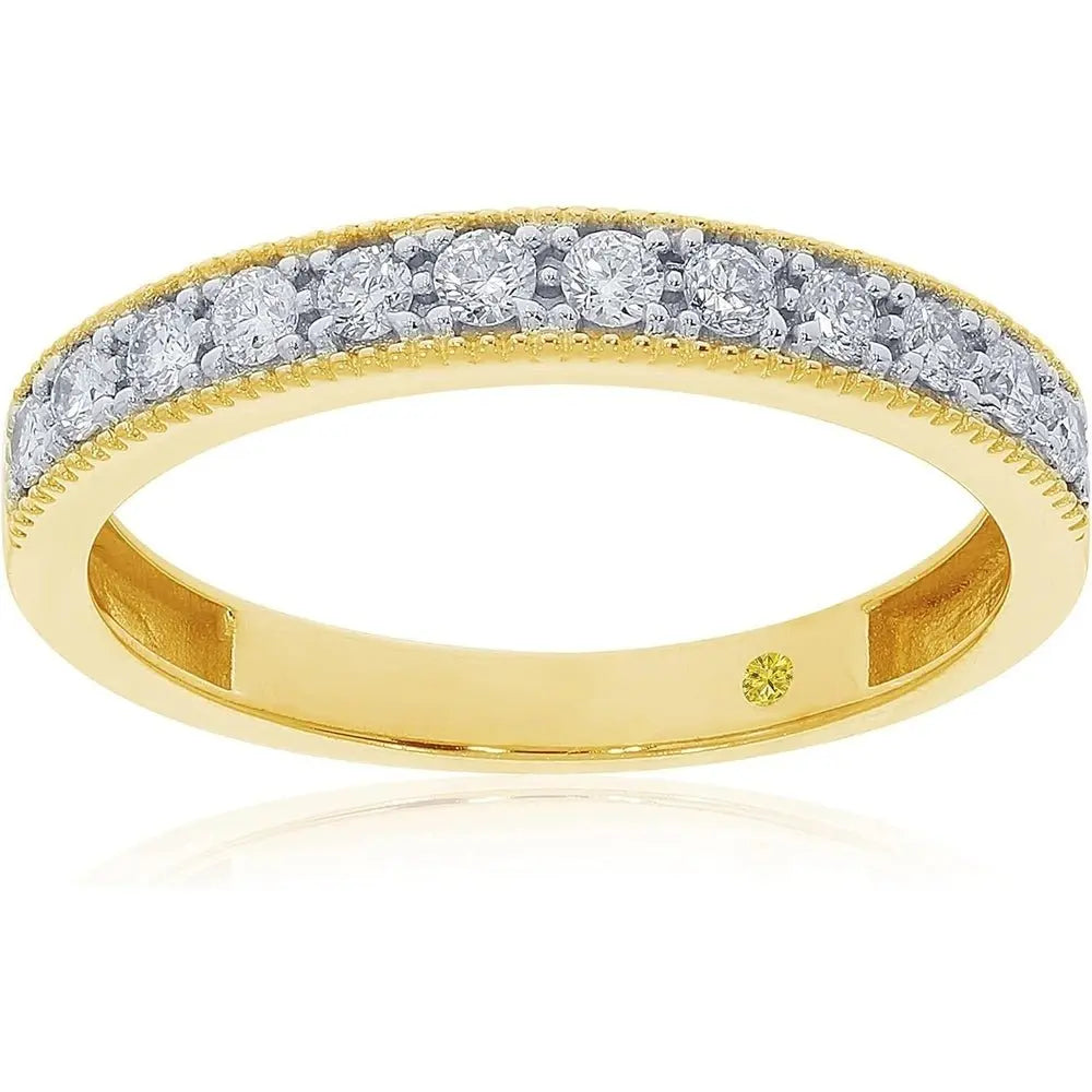 Lab Grown Diamond Wedding Bands for Women | 10K Yellow, White and Rose Gold Certified Diamond Anniversary Bands - Future Jewelry
