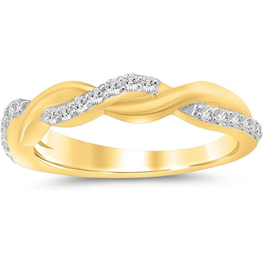 Lab Grown Twisted Vine Wedding Band in 10K White Gold - Future Jewelry