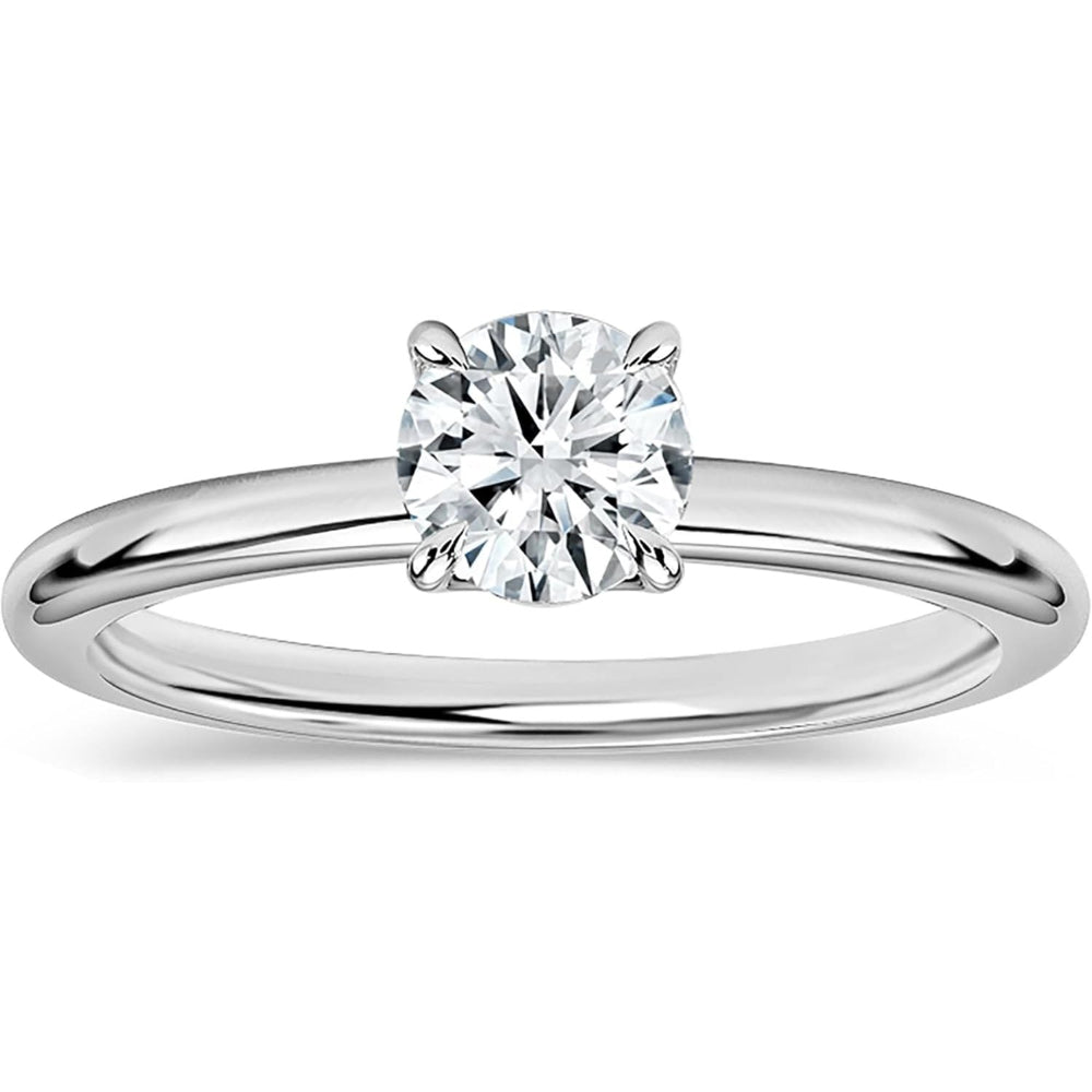 Lab Grown White Diamond Classic Solitaire Engagement Ring for Women in 14k Gold - Future Jewelry