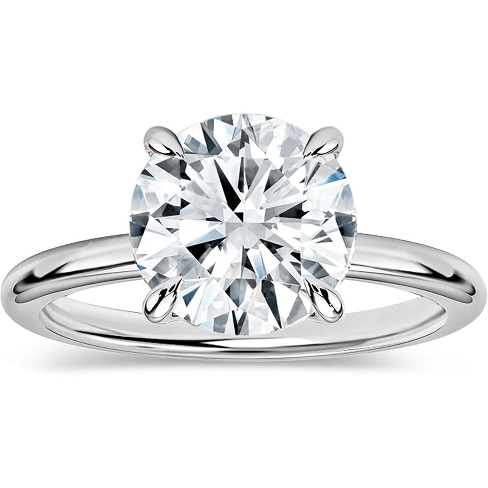 Lab Grown White Diamond Classic Solitaire Engagement Ring for Women in 14k Gold - Future Jewelry