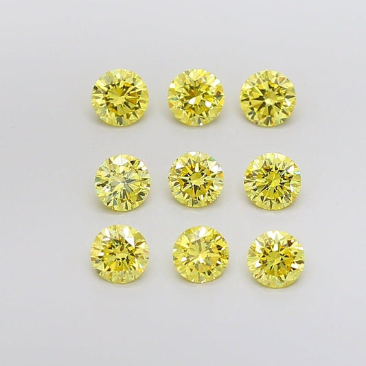 Loose Diamond Round Shape Yellow Gemstone Lab - grown Diamond - Future Jewelry