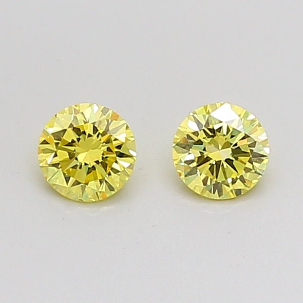 Loose Diamond Round Shape Yellow Gemstone Lab - grown Diamond - Future Jewelry