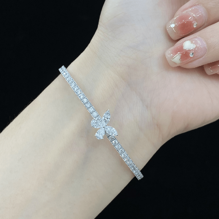 Luxurious Lab Grown Diamond Butterfly Bangle Bracelet for Women - Future Jewelry