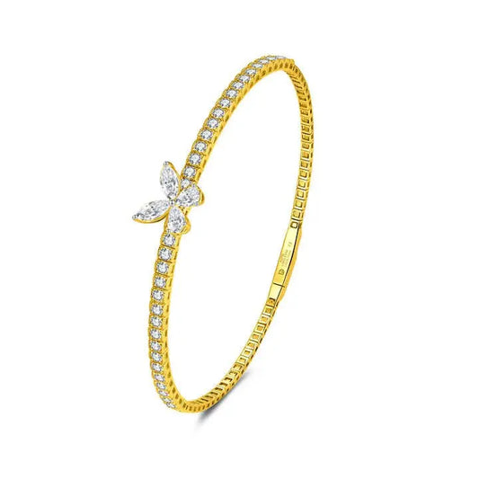 Luxurious Lab Grown Diamond Butterfly Bangle Bracelet for Women - Future Jewelry