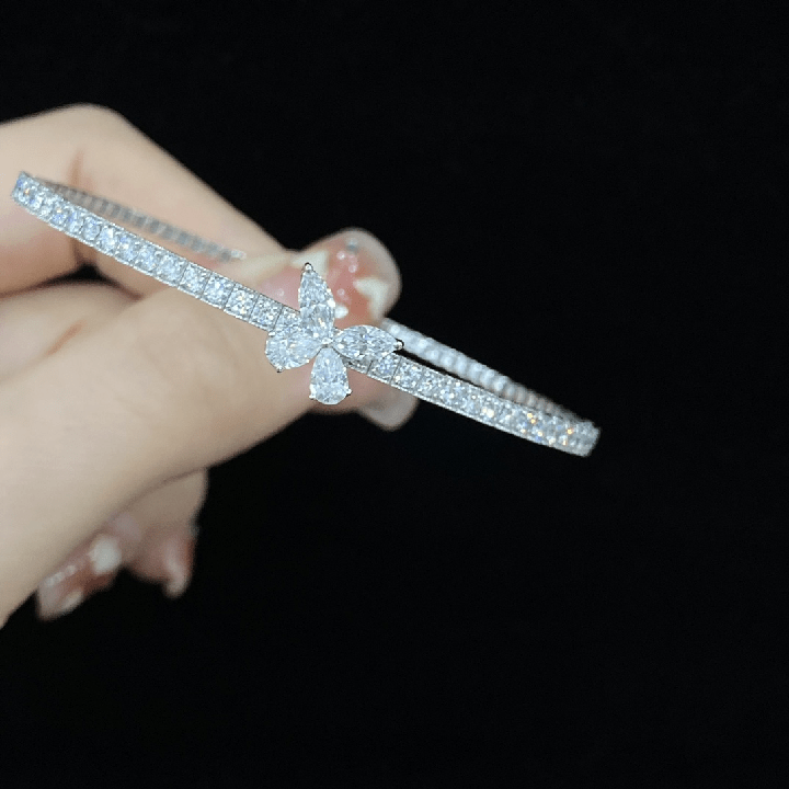 Luxurious Lab Grown Diamond Butterfly Bangle Bracelet for Women - Future Jewelry