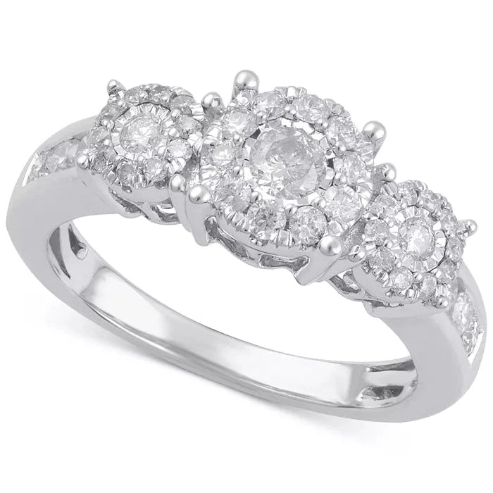 Macy's Women's Diamond Three Stone Engagement Ring in 14k White, Yellow or Rose Gold - Future Jewelry