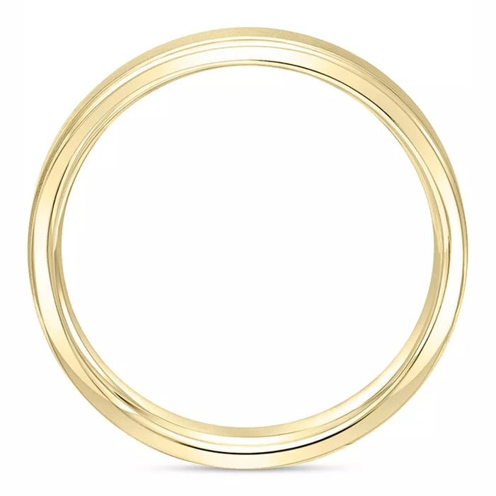 Men’s Satin Finish Beveled Edge Band in 14K Solid Gold – Inspired by Macy’s - Future Jewelry