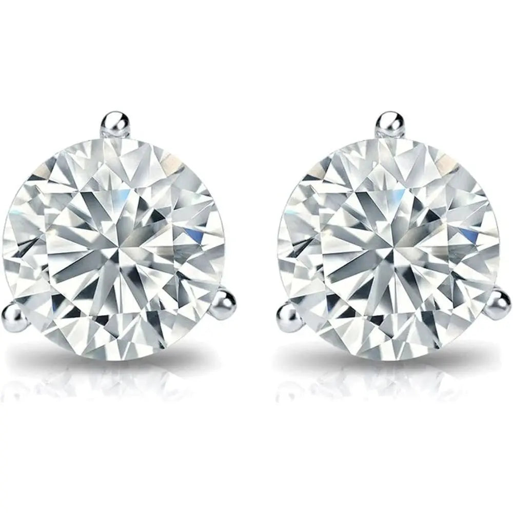 One to Six Carat Princess Cut Lab Grown Diamond Studs - Future Jewelry