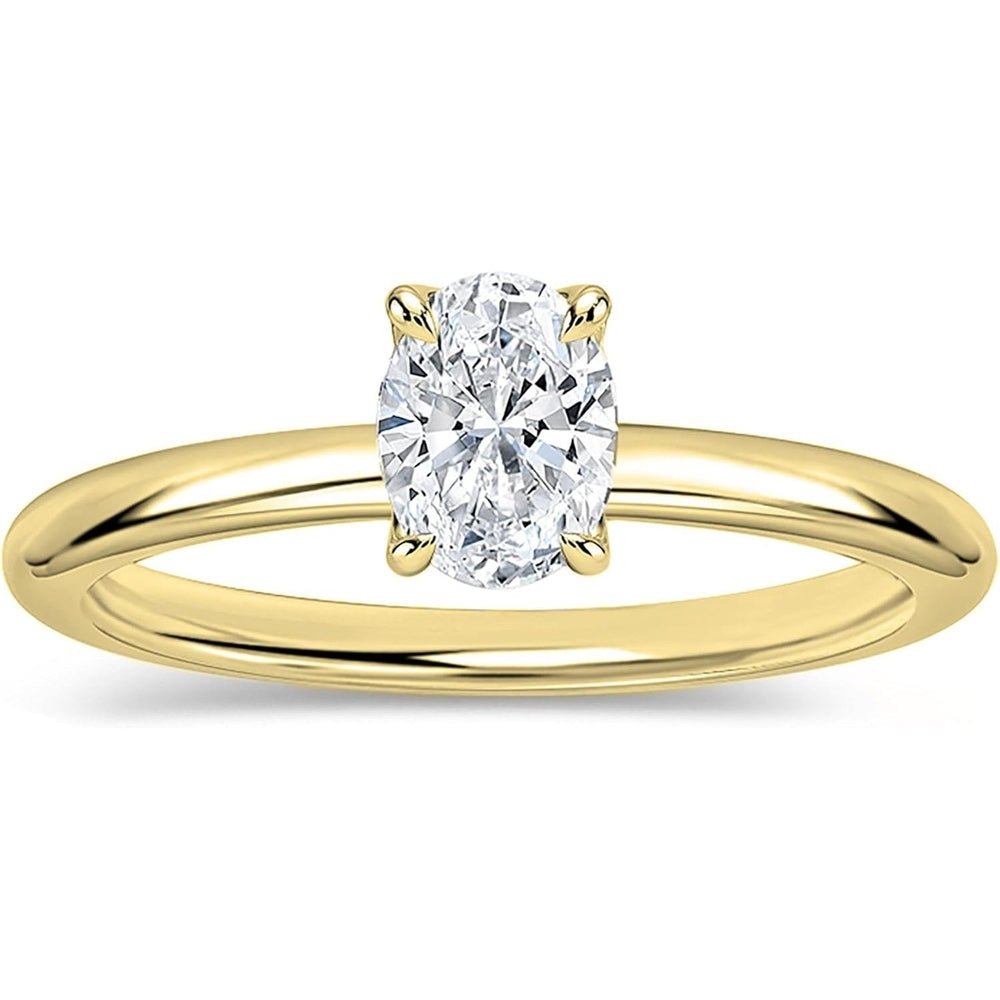 Oval Lab Grown Diamond Engagement Ring in 10K Gold - Future Jewelry