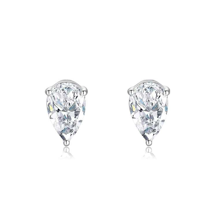 Pear Cut Lab Grown Diamond Stud Earrings in 18K Gold - Future Jewelry