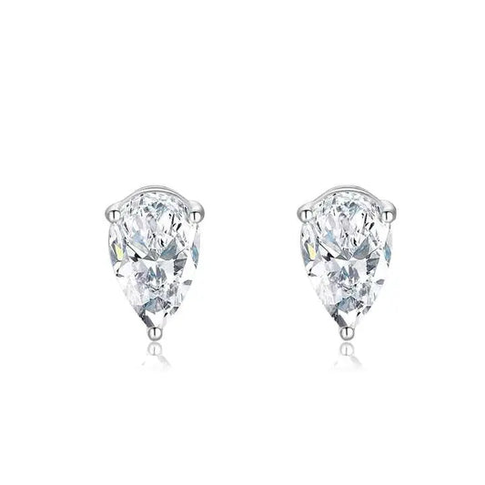 Pear Cut Lab Grown Diamond Stud Earrings in 18K Gold - Future Jewelry