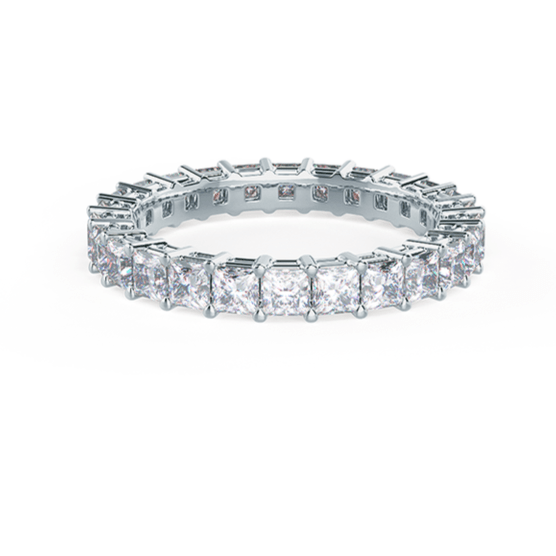 Princess Pave Eternity Lab Grown Diamond Ring in Gold - Future Jewelry