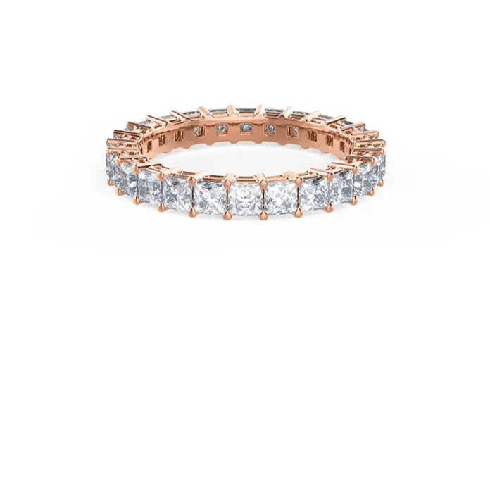 Princess Pave Eternity Lab Grown Diamond Ring in Gold - Future Jewelry