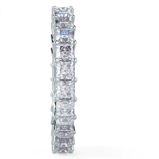 Princess Pave Eternity Lab Grown Diamond Ring in Gold - Future Jewelry