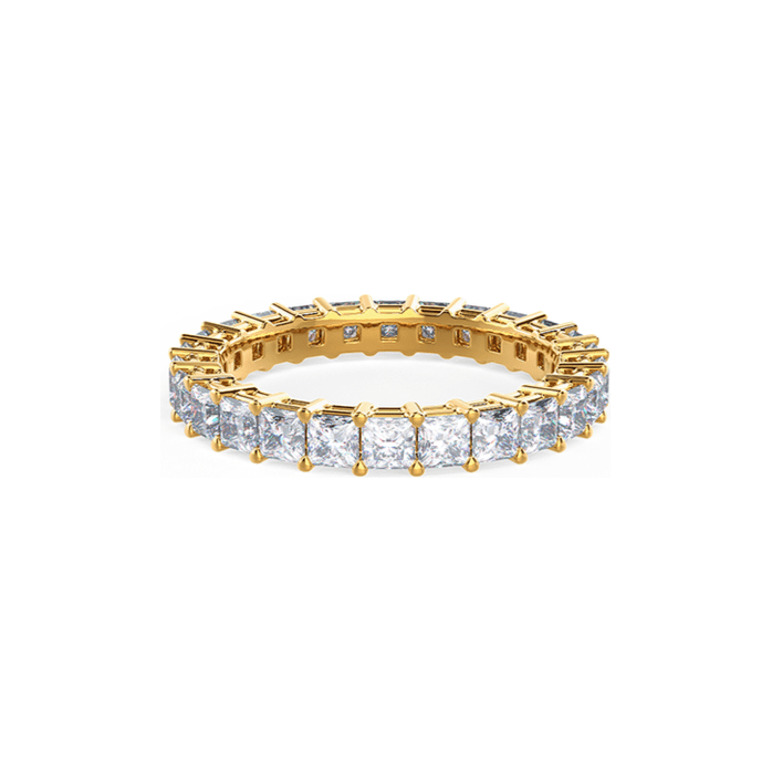 Princess Pave Eternity Lab Grown Diamond Ring in Gold - Future Jewelry