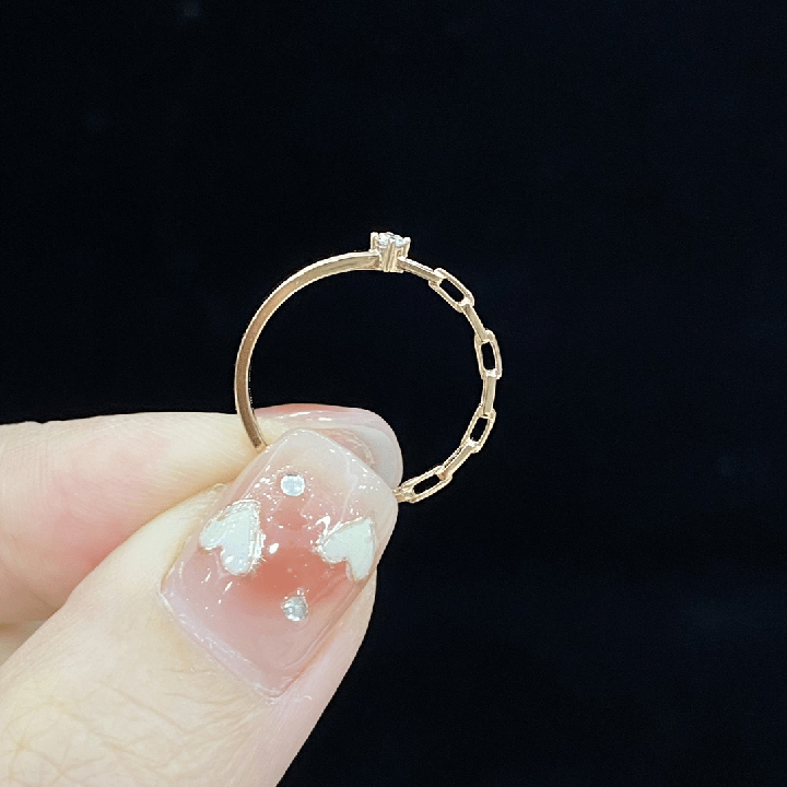 Rose Gold Mini Lab Grown Diamond Ring for Women - Future Jewelry