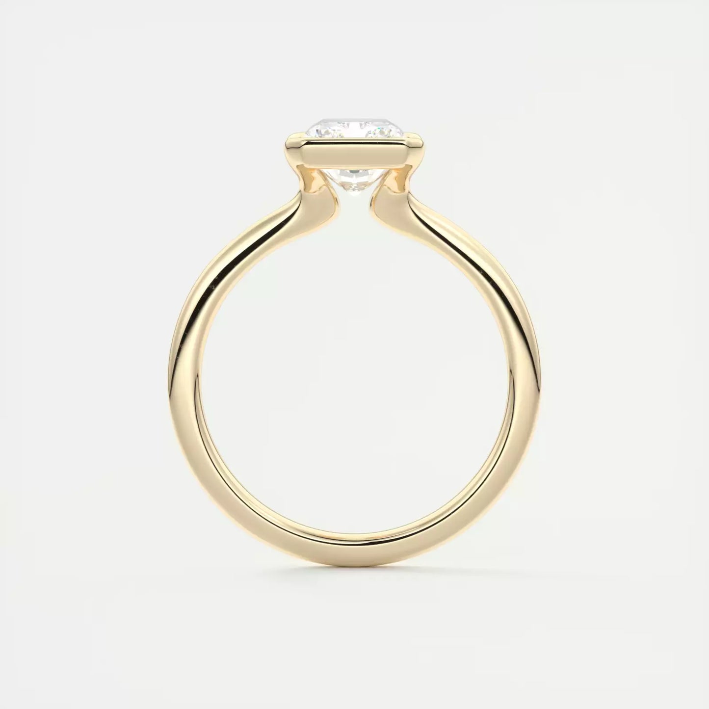 3 Carat Radiant-Cut Lab-Created Diamond Engagement Ring 14k Yellow Gold