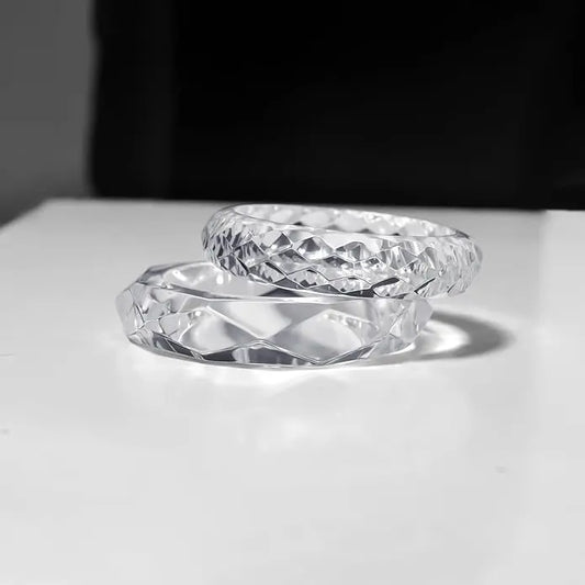 Solid Lab Grown Diamond Ring Band, 6 to 30 Carats, side view - Future Jewelry