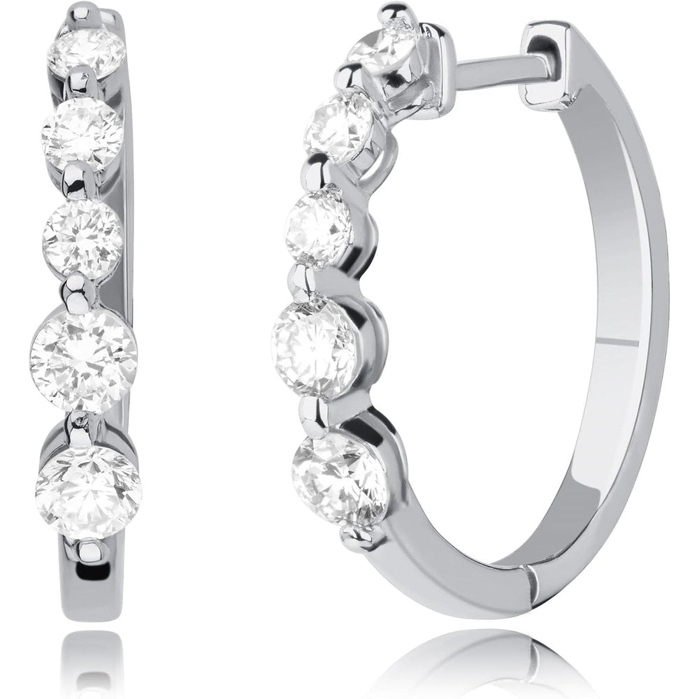 Sterling Silver Lab Grown Diamond Hoop Earrings for Women in Multiple Designs by MAX + STONE - Future Jewelry