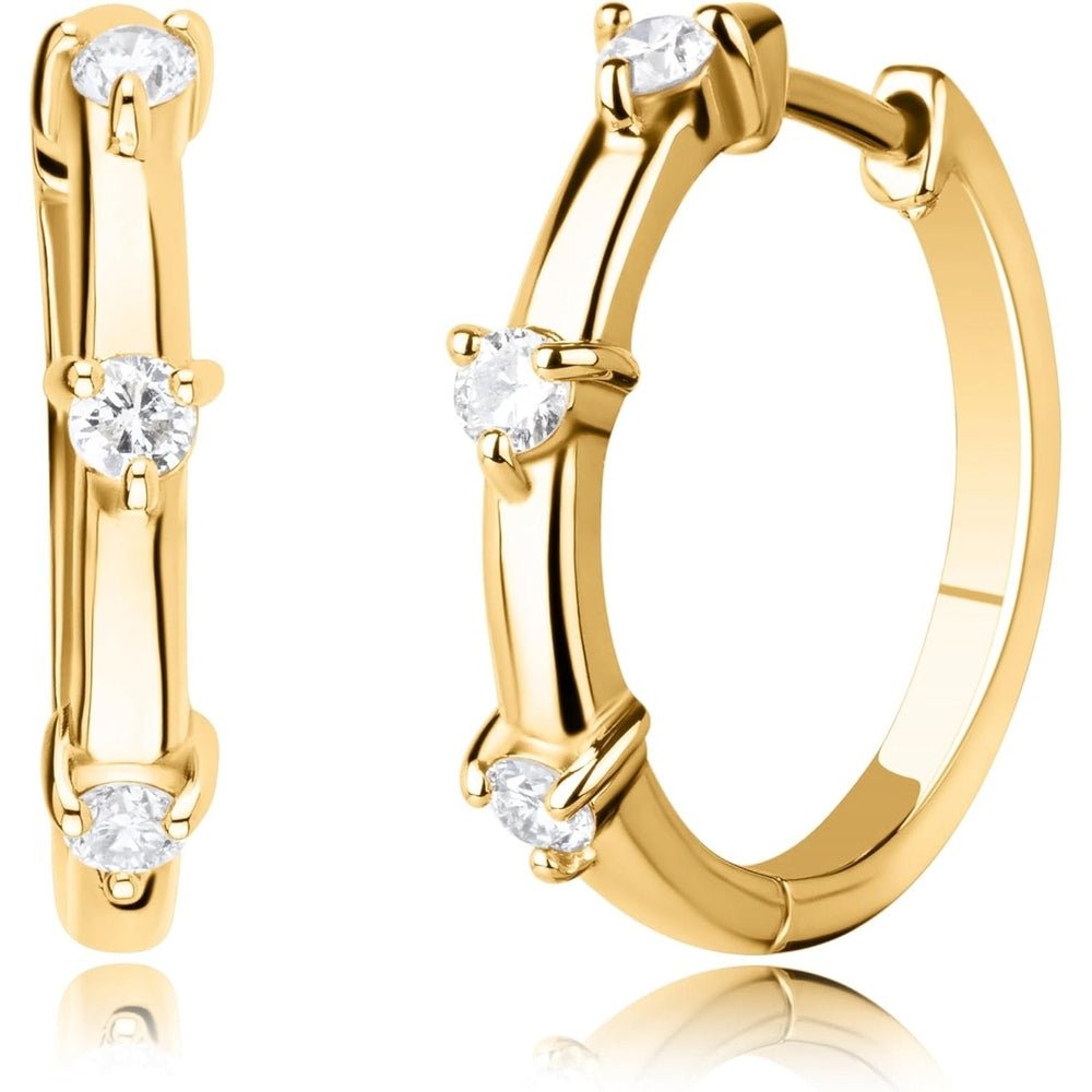 Sterling Silver Lab Grown Diamond Hoop Earrings for Women in Multiple Designs by MAX + STONE - Future Jewelry