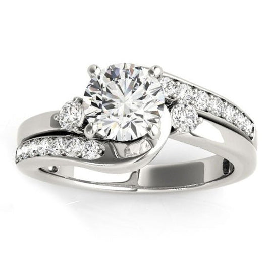 Swirl Design Diamond Engagement Ring Setting - Future Jewelry