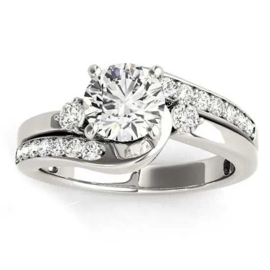 Swirl Design Diamond Engagement Ring Setting - Future Jewelry