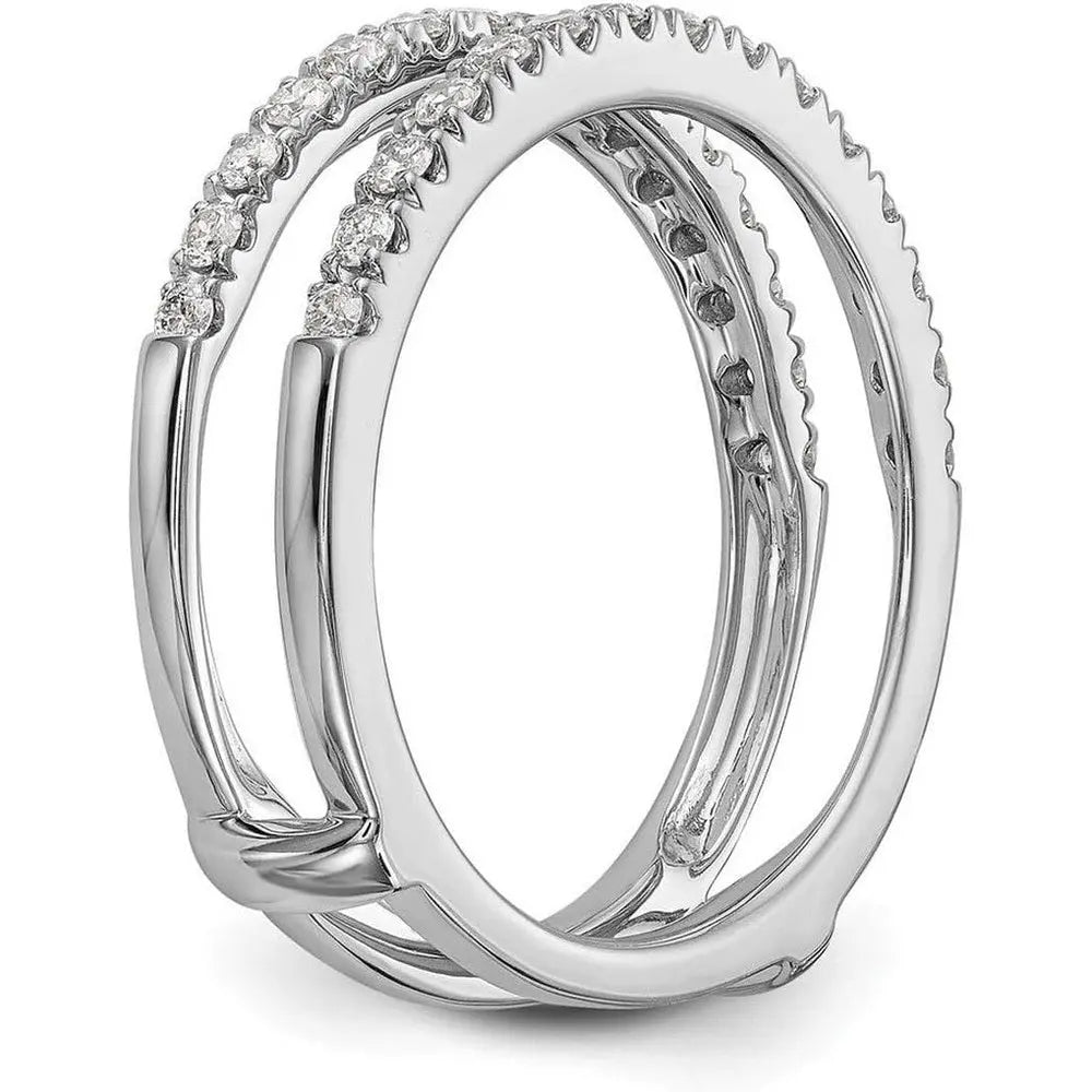 The Celestia Guard – Lab Grown Diamond Ring Guard in 14K White Gold - Future Jewelry