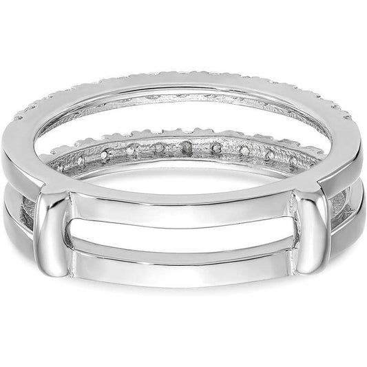 The Celestia Guard – Lab Grown Diamond Ring Guard in 14K White Gold - Future Jewelry