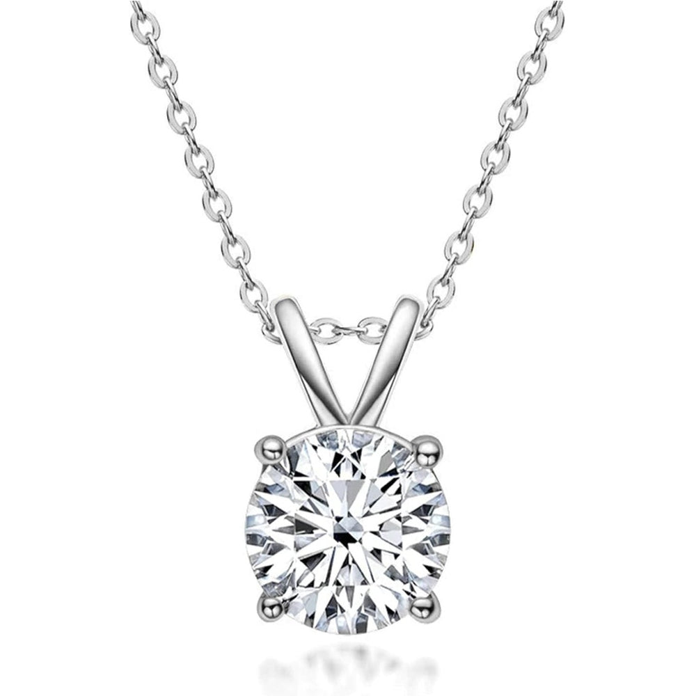 The Diamond Channel Certified LAB GROWN 0.25 - 2.00ct Diamond Necklace for Women, 14 Karat Solid Gold 4 - Prong Diamond Necklace, Gold Diamond Necklace For Women (F - G Color, VS1 - VS2 Clarity) - Future Jewelry