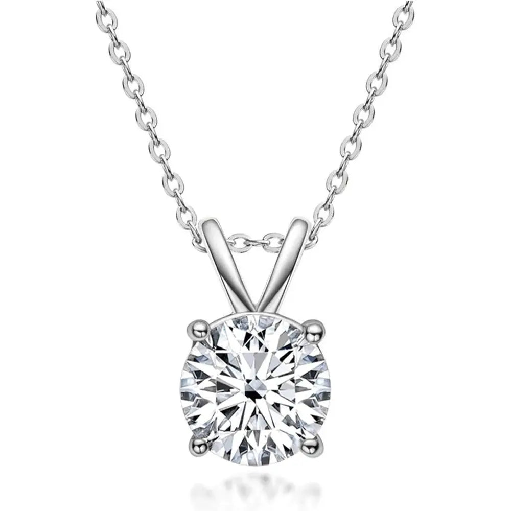 The Diamond Channel Certified LAB GROWN 0.25 - 2.00ct Diamond Necklace for Women, 14 Karat Solid Gold 4 - Prong Diamond Necklace, Gold Diamond Necklace For Women (F - G Color, VS1 - VS2 Clarity) - Future Jewelry