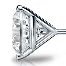 The Diamond Deal IGI Certified .50 to 5.00 Carat Round Brilliant Lab - Grown Diamond 4 - Prong Stud Earrings in 14k Yellow, White or Rose Gold With Push Back Closure - Future Jewelry