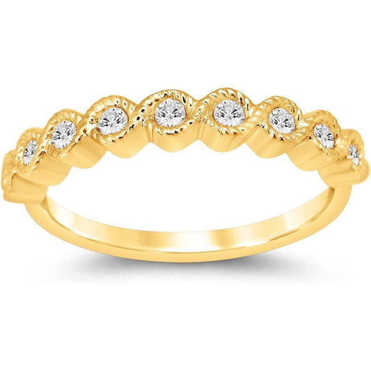 The Evermore Band – Certified Lab Grown Infinity Diamond Ring in 10K White Gold (Size 4.5) - Future Jewelry