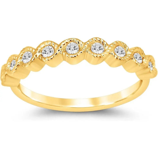 The Evermore Band – Certified Lab Grown Infinity Diamond Ring in 10K White Gold (Size 4.5) - Future Jewelry