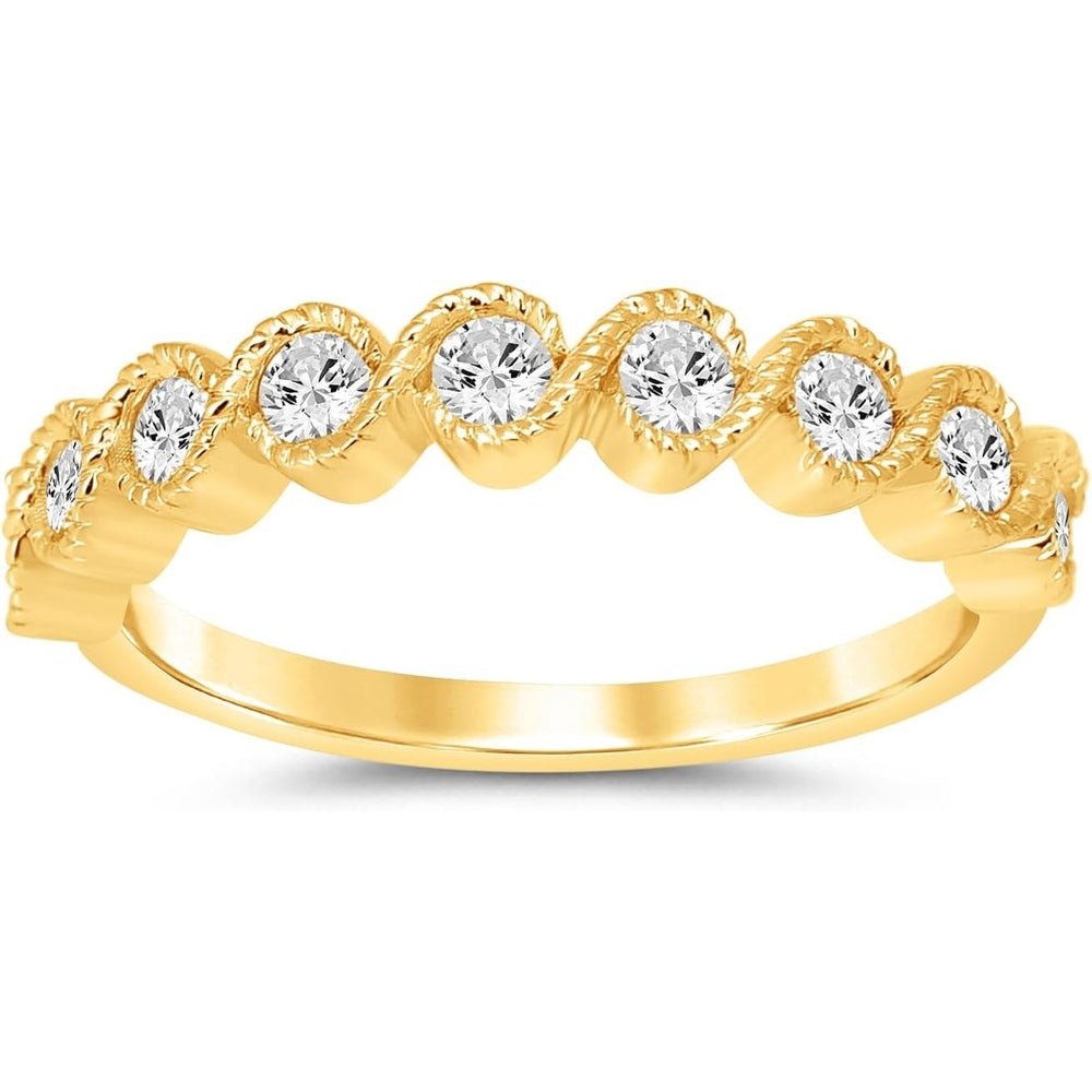The Evermore Band – Certified Lab Grown Infinity Diamond Ring in 10K White Gold (Size 4.5) - Future Jewelry